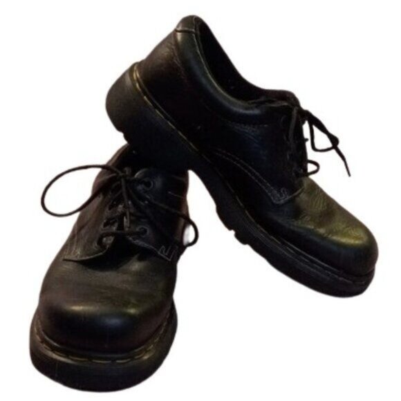 Dr. Martens Other - Dr. Martens Size UK 8 US 9 Black Leather Lace-Up Casual Shoes Mens Chunky Y2K